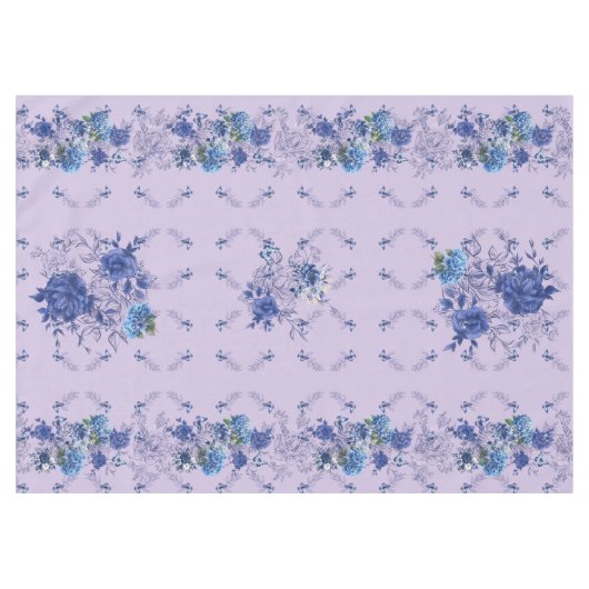 Paarse vlinderbloemwei tafelkleed (Voorkant (Horizontaal))