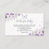 Paarse vlinderboeken voor baby informatiekaartje (Voorkant)