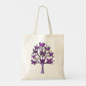 Paarse vlinderboom van levende vlinders tote bag (Achterkant)