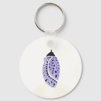 Paarse vlindercoconon sleutelhanger