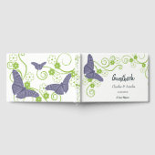 Paarse vlinderdag voor gevierde vlinderdag gastenboek (Volledig)