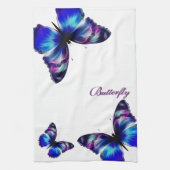 Paarse vlinderdans Amerikaanse MoJo keukenhanddoek (Verticaal)