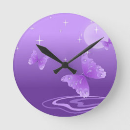 Paarse vlinderdieren prachtige liefdesbestemming ronde klok