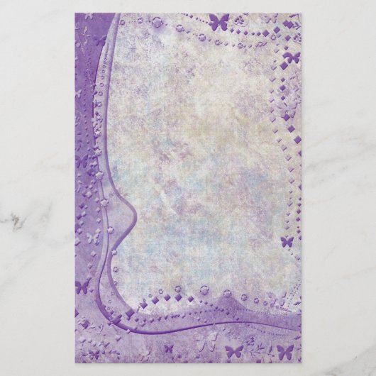 Paarse vlindergrens briefpapier (Voorkant)