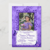 Paarse Vlindergrens Eervolle Koningin Installatie Kaart (Voorkant)