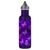 Paarse vlinderkunst waterfles  (Rechts)