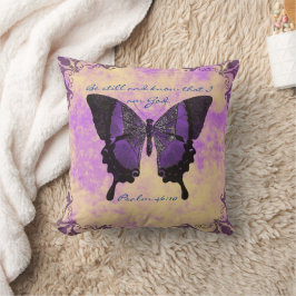 Paarse vlinderkussen kussen