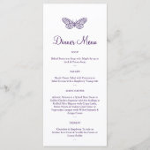 Paarse vlinderkussen menu (Voorkant)