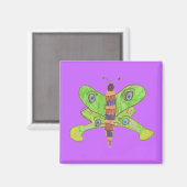 Paarse vlindermagneet magneet (Voorkant / Achterkant)