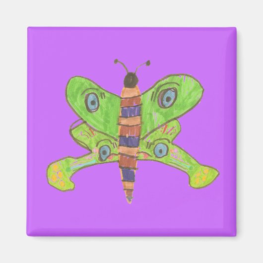 Paarse vlindermagneet magneet (Voorkant)
