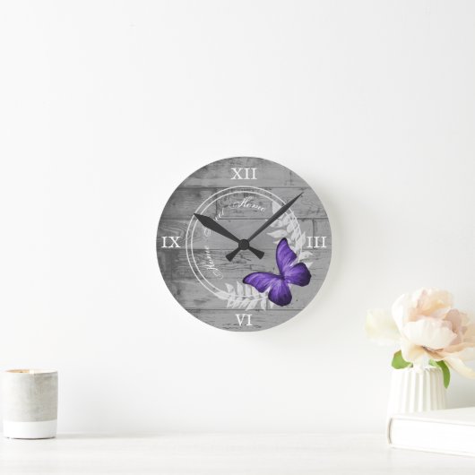 Paarse vlinderroestvast ronde klok (Huis)