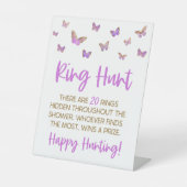 Paarse vlinderrog - Vrijgezellenfeest Reclamebord Met Voetstuk (Voorkant)