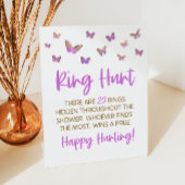 Paarse vlinderrog - Vrijgezellenfeest Reclamebord Met Voetstuk