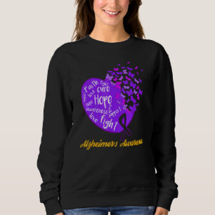 Paarse vlinders Alzheimers Awareness Graphic Trui