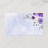 Paarse Vlinders Baby shower Luier Raffle Informatiekaartje (Achterkant)