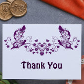 Paarse Vlinders Bedankkaart
