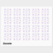 Paarse Vlinders Bruiloft Feest Vierkante Sticker (Vel)