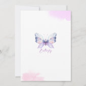 Paarse vlinders een klein vlinder Baby shower Kaart (Achterkant)