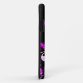 Paarse vlinders en bloemen Case-Mate iPhone case (Achterkant/rechts)