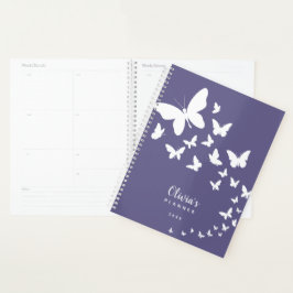 Paarse Vlinders Gepersonaliseerd Planner