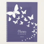 Paarse Vlinders Gepersonaliseerd Planner (Voorkant)