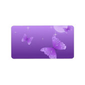 Paarse Vlinders in de Zon Etiket (Voorkant)