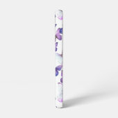 Paarse vlinders Modern Elegant Custom Monogram Samsung Galaxy Hoesje (Linkerkant)