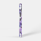 Paarse vlinders Modern Elegant Custom Monogram Samsung Galaxy Hoesje (Rechterkant)