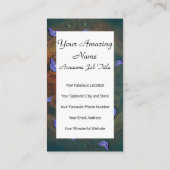 Paarse vlinders op de mystieke mandala visitekaartje (Achterkant)