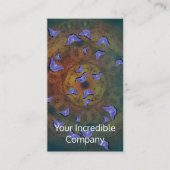 Paarse vlinders op de mystieke mandala visitekaartje (Voorkant)