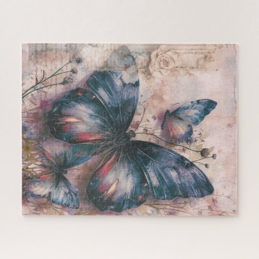  Paarse vlinders puzzel Legpuzzel (Horizontaal)