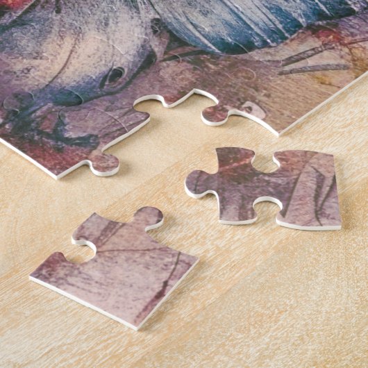  Paarse vlinders puzzel Legpuzzel (Zijkant)