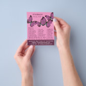 Paarse Vlinders, Schoonheidsspecialiste, Schoonhei Flyer (Hand)