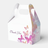 Paarse Vlinders Trouwfeest Favor Dozen Bedankdoosjes (Achterkant)