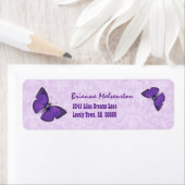 Paarse  Vlinders V002 Etiket (Insitu)