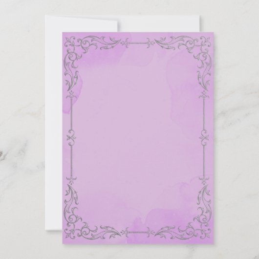 Paarse vlinders Victoriaans bruids thee party Kaart (Achterkant)