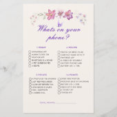 Paarse vlinders wat op je telefoon bruids spel (Voorkant)