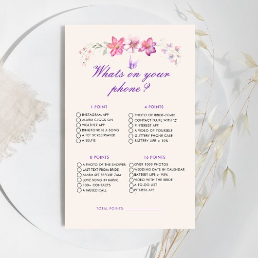 Paarse vlinders wat op je telefoon bruids spel