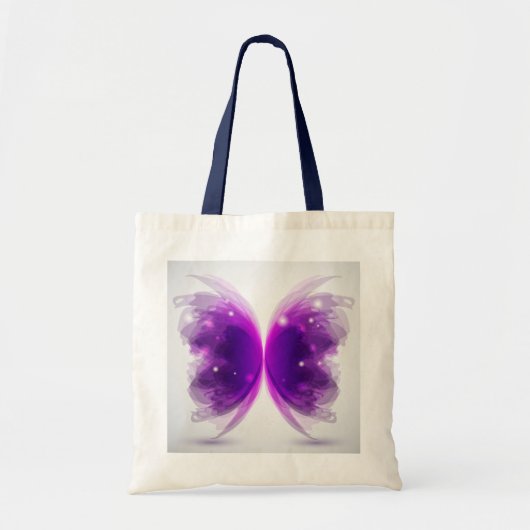Paarse vlindertas tote bag (Voorkant)
