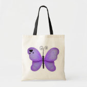 Paarse vlindertas tote bag (Voorkant)