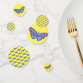 Paarse vlindertekening confetti (Groep)