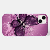 paarse vlindervectorkunst Case-Mate iPhone case (Achterkant (horizontaal))