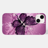 paarse vlindervectorkunst Case-Mate iPhone case (Achterkant (horizontaal))