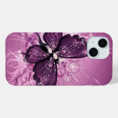 paarse vlindervectorkunst Case-Mate iPhone case (Achterkant (horizontaal))