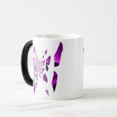 Paarse vlindervleugels magische mok (Voorkant links)