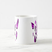 Paarse vlindervleugels magische mok (Center)