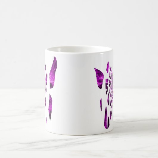Paarse vlindervleugels magische mok (Center)