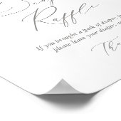 Paarse vlindervlinder Baby shower luier Raffle Poster (Hoek)