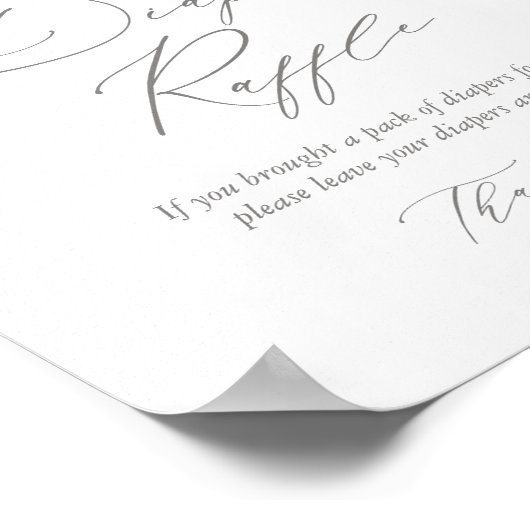 Paarse vlindervlinder Baby shower luier Raffle Poster (Hoek)