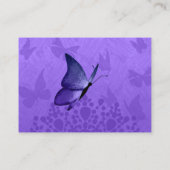 Paarse vlindervlinder RSVP-kaart Advieskaart (Achterkant)